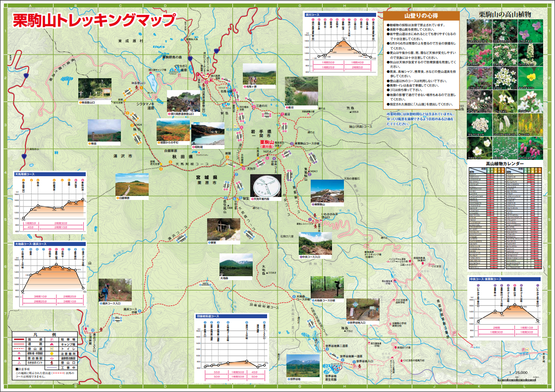 栗駒登山マップ